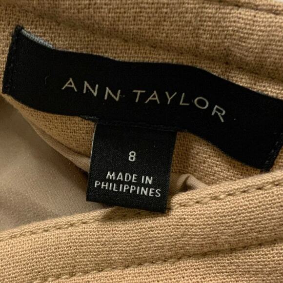 Ann Taylor Khaki Wrap Skirt Womens 8 Buckle Minimalist A-Line Casual Workwear - Picture 6 of 8